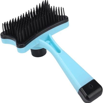 Nunbell Dog and cat Self Cleaning Slicker Brush for Cats and Dogs Light Blue