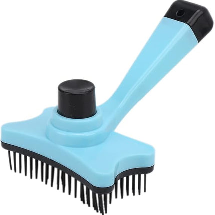Nunbell Dog and cat Self Cleaning Slicker Brush for Cats and Dogs Light Blue