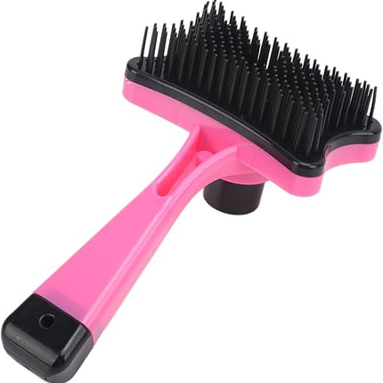 Nunbell Dog and cat Self Cleaning Slicker Brush for Cats and Dogs Pink