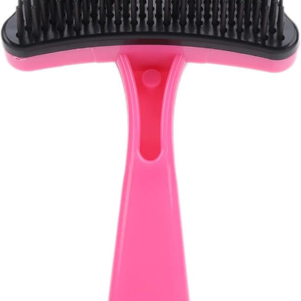 Nunbell Dog and cat Self Cleaning Slicker Brush for Cats and Dogs Pink