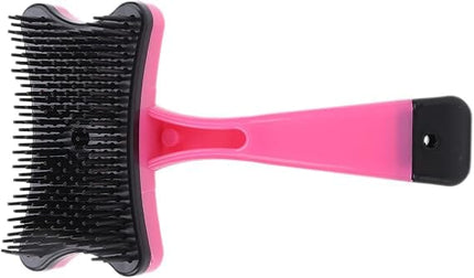 Nunbell Dog and cat Self Cleaning Slicker Brush for Cats and Dogs Pink