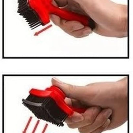 Nunbell Dog and cat Self Cleaning Slicker Brush for Cats and Dogs Red
