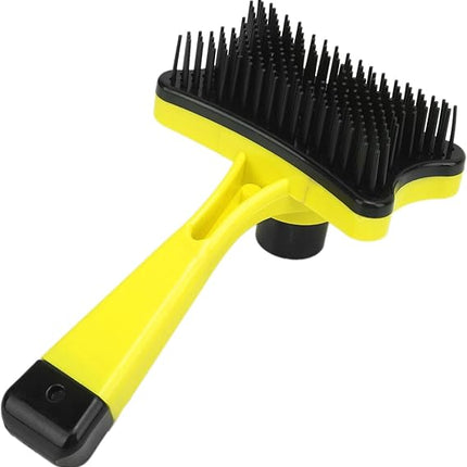 Nunbell Dog and cat Self Cleaning Slicker Brush for Cats and Dogs Yellow