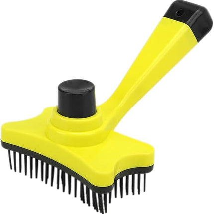 Nunbell Dog and cat Self Cleaning Slicker Brush for Cats and Dogs Yellow