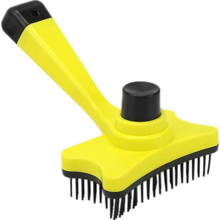 Nunbell Dog and cat Self Cleaning Slicker Brush for Cats and Dogs Yellow