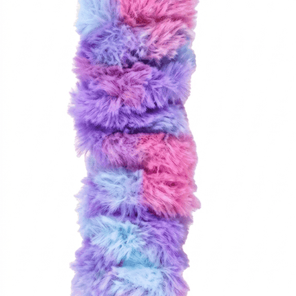 Nunbell Dog and cat Spot Plush Dog Toy with Rubber Chew Ball Squeaky Colorful Interactive Toy