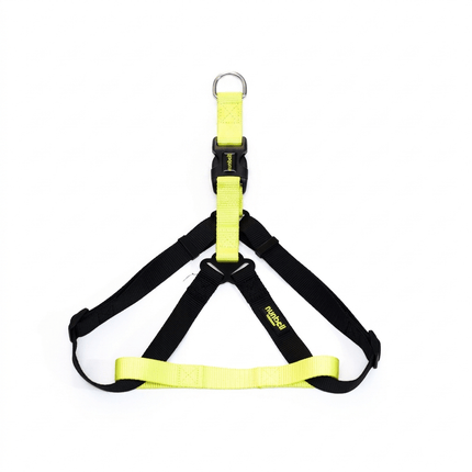 Nunbell Dog Nunbell Adjustable Dog Harness Neon Yellow And Black High Visibility Vest Size 3 XL