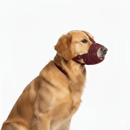 Nunbell Dog Nunbell Adjustable Dog Muzzle Size 2 Neck 13 to 28 Cm Front Mouth 12Cm Back Mouth 18Cm