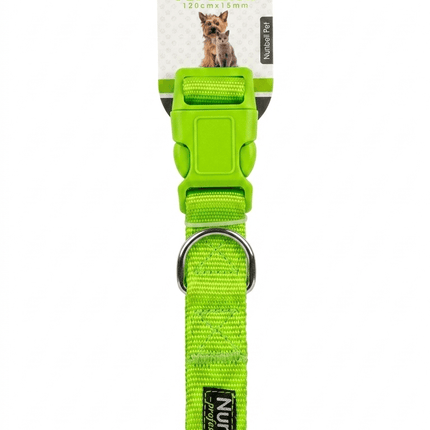 Nunbell Dog Nunbell Adjustable Nylon Dog Collar with Quick Release Buckle Neon Green Size 4