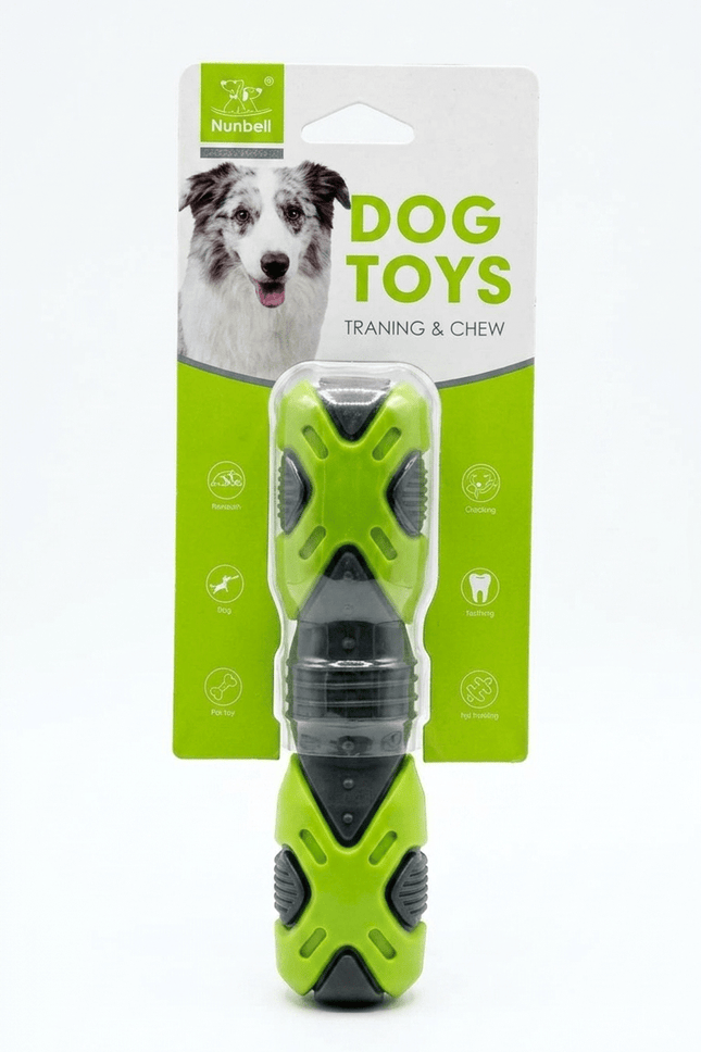 Nunbell Dog Nunbell Durable Dog Chew Toy Training And Dental Teeth Cleaning Toy Green In Dark Grey