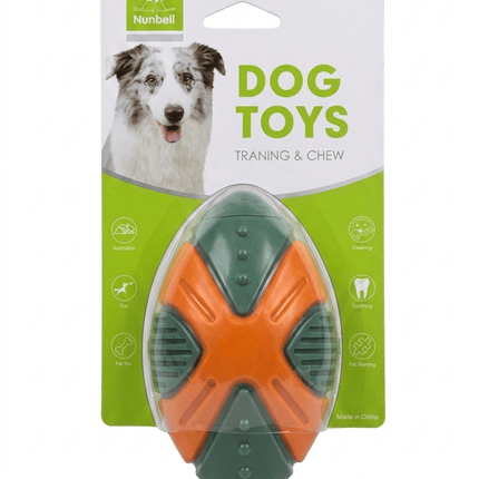 Nunbell Dog Nunbell Durable Dog Chew Toy Training And Dental Teeth Cleaning Toy Orange In Green