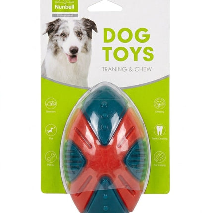 Nunbell Dog Nunbell Durable Dog Chew Toy Training And Dental Teeth Cleaning Toy Red in Blue