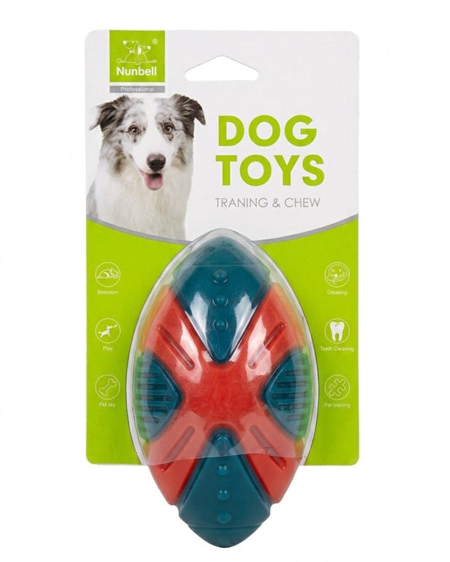 Nunbell Dog Nunbell Durable Dog Chew Toy Training And Dental Teeth Cleaning Toy Red in Blue