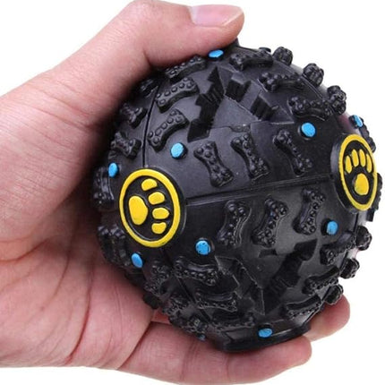 Nunbell Dog Nunbell Funny Pet Play Ball Quack Sound Chew Ball Toy Size M Black