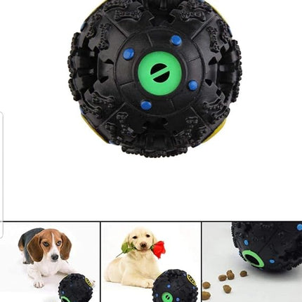 Nunbell Dog Nunbell Funny Pet Play Ball Quack Sound Chew Ball Toy Size M Black