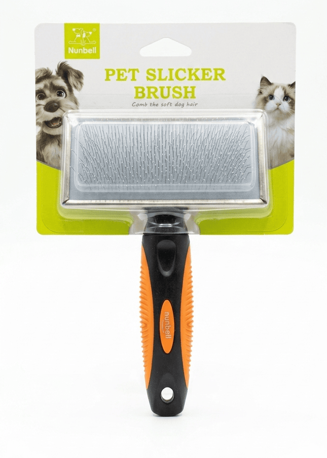 Nunbell Dog Nunbell Grooming Slicker Brush Effective Hair Removal and Detangling Comb