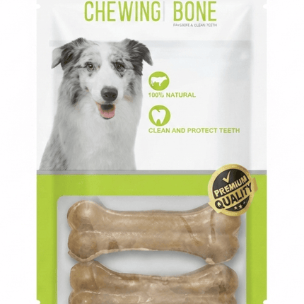 Nunbell Dog Nunbell Rubber Bones Chew Toy 4 Pc 3 Inch