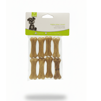 Nunbell Dog Nunbell Rubber Bones Chew Toy 8Pc 2 Inch