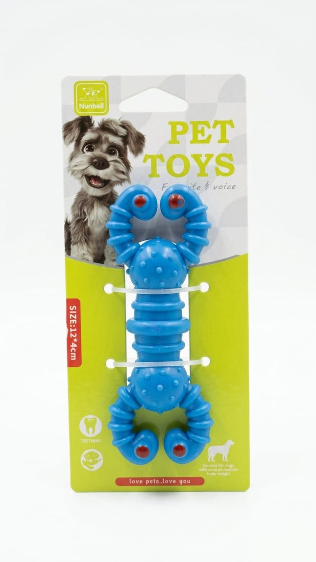 Nunbell dog Nunbell Squeaky Rubber Dog Chew Toy for Small And Medium Dogs Blue