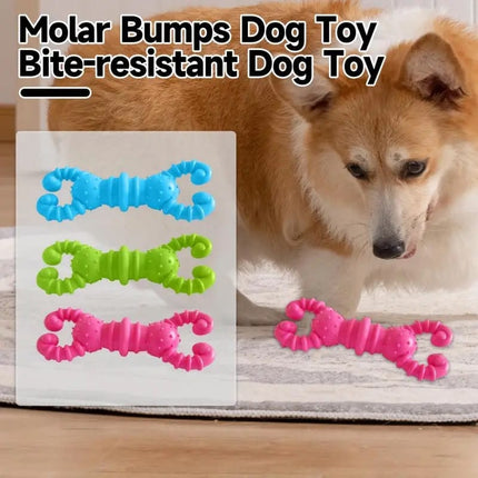 Nunbell dog Nunbell Squeaky Rubber Dog Chew Toy for Small And Medium Dogs Green