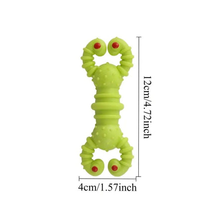 Nunbell dog Nunbell Squeaky Rubber Dog Chew Toy for Small And Medium Dogs Green