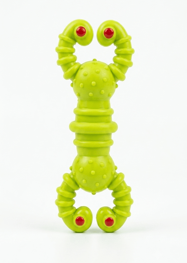 Nunbell dog Nunbell Squeaky Rubber Dog Chew Toy for Small And Medium Dogs Green