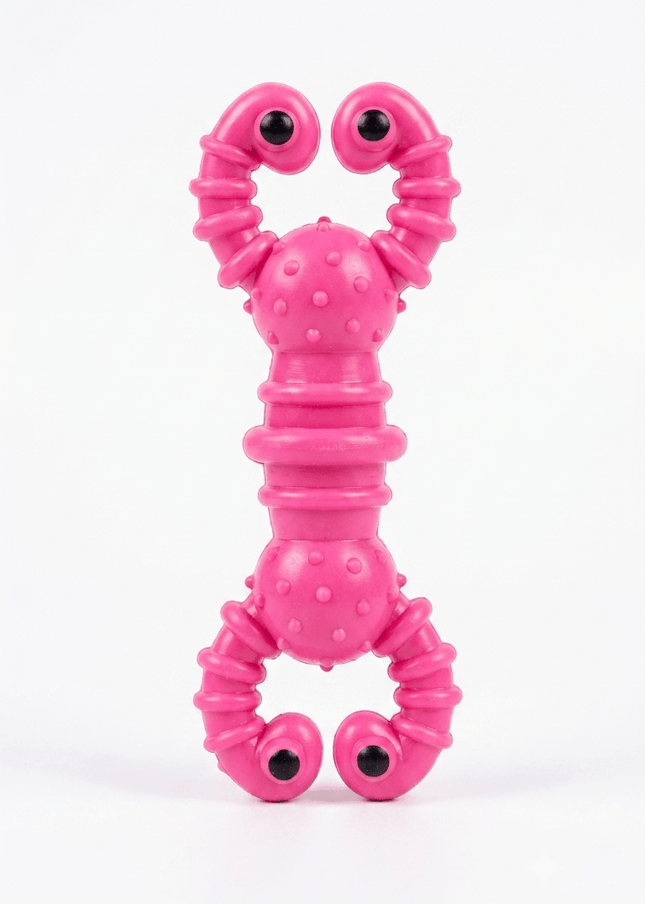 Nunbell dog Nunbell Squeaky Rubber Dog Chew Toy for Small And Medium Dogs Pink