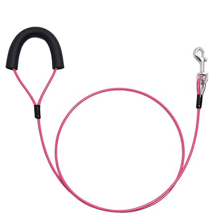Nunbell Dog Nunbell Steel Wire Dog Leash Size 0.5 × 80 Cm Pink