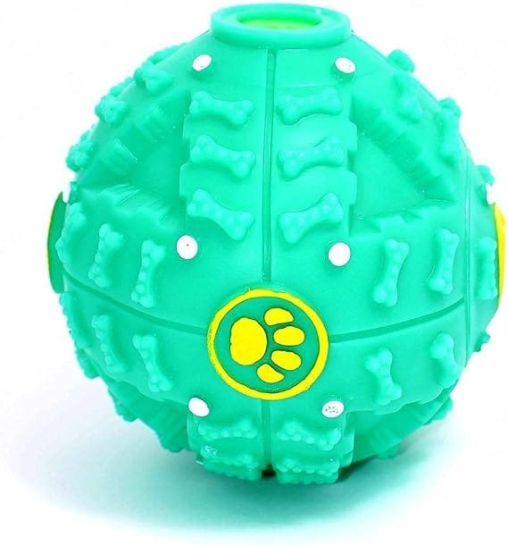 Nunbell Dog Nunbell Treat Dispensing Ball Dog Chew Toy Green Small