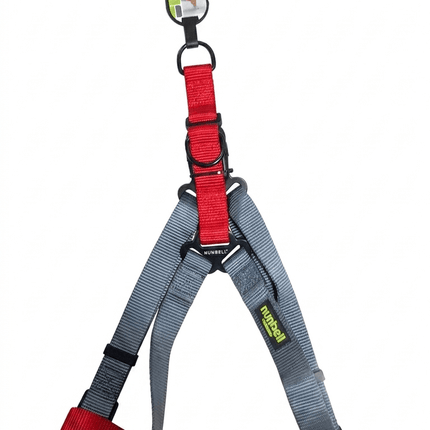Nunbell Dog Nunbell Two Tone Pet Harness Blue-Grey And Red Adjustable Vest Size3 XL