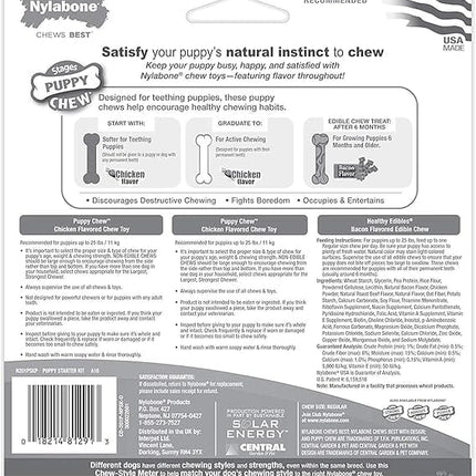 Nylabone Dog Nylabone Just For Puppies 3 Bone Puppy Starter Kit