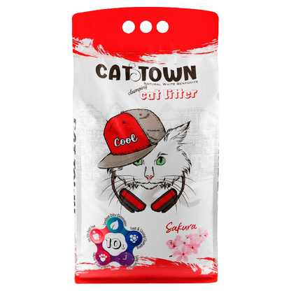 Cat Town White Bentonite Clumping Cat Litter Sakura Scent 5 L