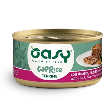 Oasy Cat Oasy Wet Cat with Terrine with Duck, Liver and Vegetables 85g