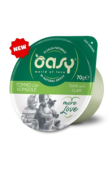 Oasy Cat Oasy Wet Pet Food for Adult Cats Chicken with Tuna with Clam 70g