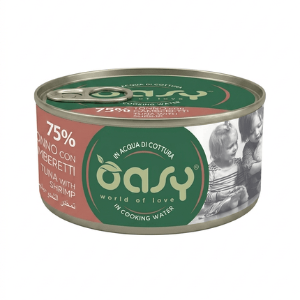 Oasy Cat Oasy Wet Pet Food for Adult Cats Tuna with shrimp 70g