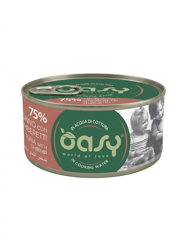 Oasy Cat Oasy Wet Pet Food for Adult Cats Tuna with shrimp 70g