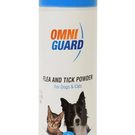 Omni Guard Dog and cat Omni Guard Dry Shampoo Flea And Tick Powder For Dogs And Cats 150 gm