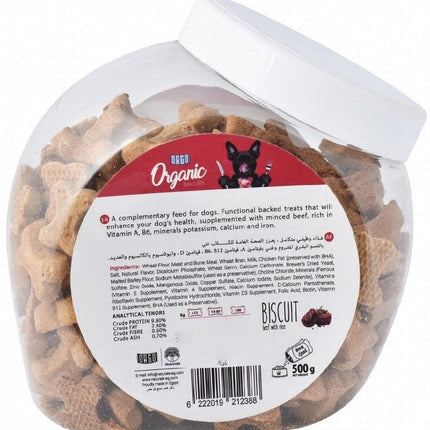 Orgo Dog Orgo Biscuits For Adult Dogs With Beef And Rice 500 gm