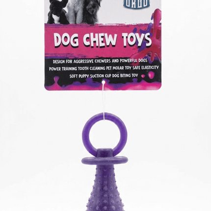 Orgo Dog Orgo Durable Pacifier Shaped Dog Chew Toy Purple