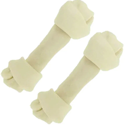 Orgo Dog Orgo Large White Rawhide Bone Dog Chew Treats 2 pes