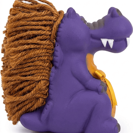 Orgo Dog Orgo Latex Plush Squeaky Hippo Dog Toy Durable Nylon