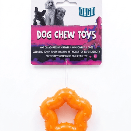 Orgo Dog Orgo Rubber Ring Chew Toy for Dogs Orange