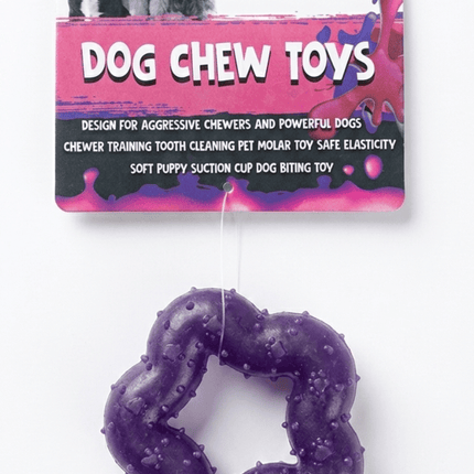 Orgo Dog Orgo Rubber Ring Chew Toy for Dogs Purple