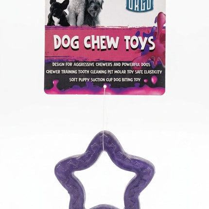 Orgo Dog Orgo Star Shaped Dog Chew Toy for Dental Cleaning Purple
