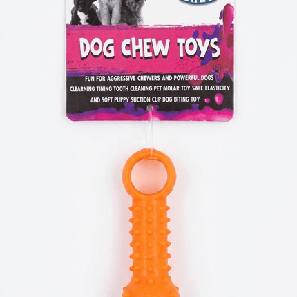 Orgo Dog Orgo Textured Rubber Chew Toy for Dogs Orange