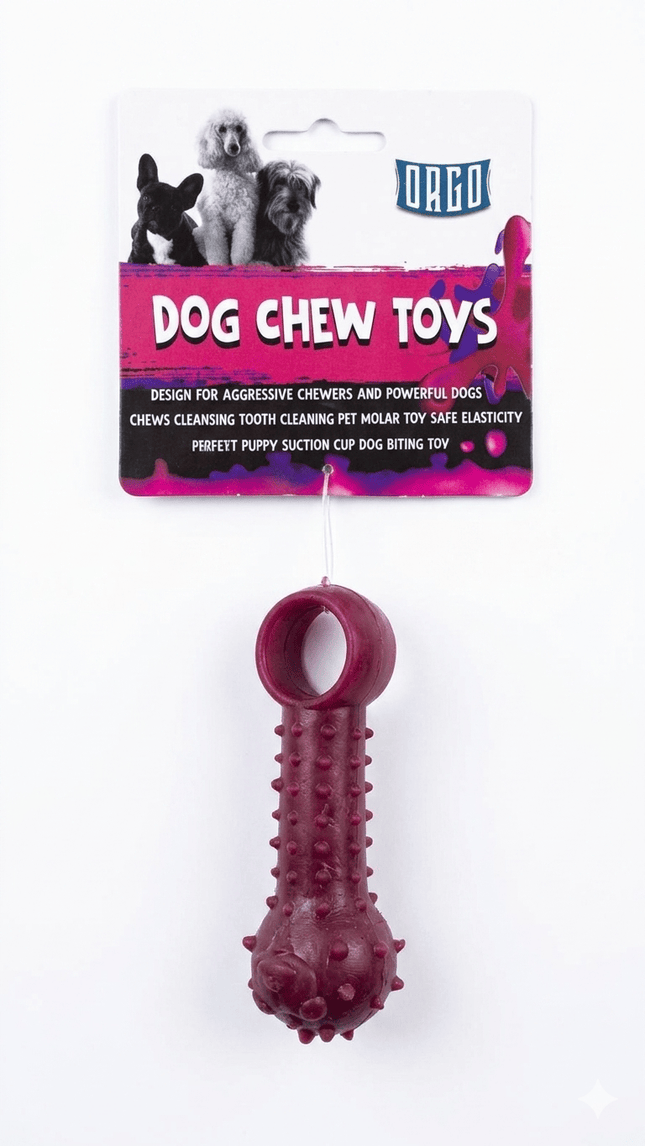 Orgo Dog Orgo Textured Rubber Chew Toy for Dogs Purple