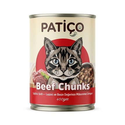 Patiço Cat Patiço Beef Chunks Canned Cat Food 400GM Wet Food for Cats