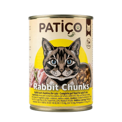 Patiço Cat Patiço Rabbit Chunks Canned Cat Food 400GM Wet Food for Cats