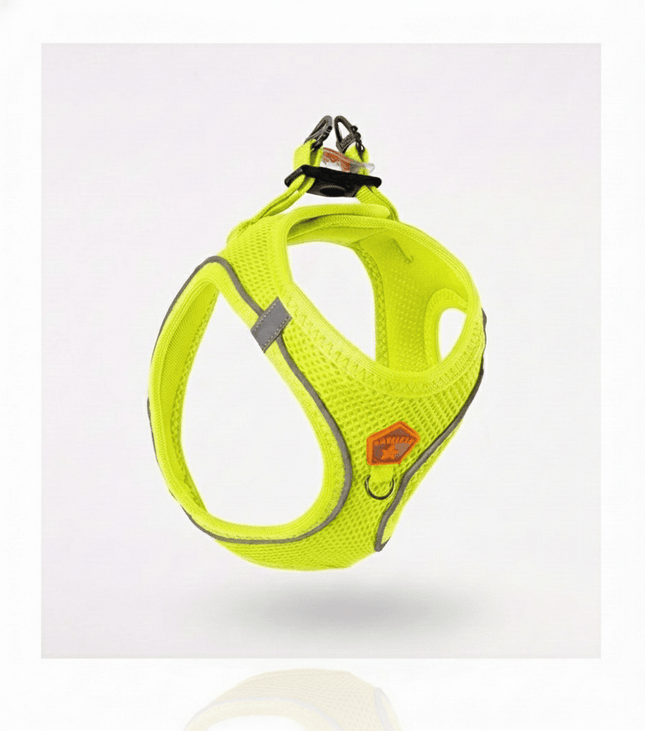 Pawstar Dog Pawstar 3XS Neon Yellow Air Mesh Dog Harness Neck 20-24cm And Waist 24 - 28 cm