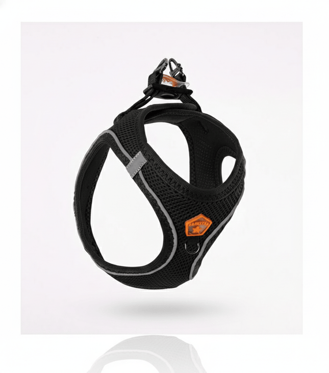 Pawstar Dog Pawstar Black 3XS Air Mesh Dog Harness Neck 20-24cm And Waist 24-28cm